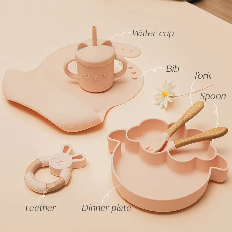 Baby Silicone Bowl Newborn Tableware Set